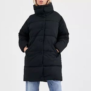 Monki Oversized Long Puffer Jacket